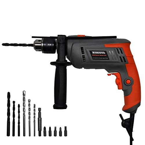 Terratek Pro 810W 3000 RPM Schlagbohrmaschi Schlagbohrmaschinen verstellbarer Zusatzhandgriff, Aluminiumgehäuse