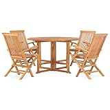 Garten-Essgruppe mit Klappstühlen: Dieses Esszimmerset verfügt über KlappstühleNicht nur platzsparend, sondern auch praktisch, sodass Sieäste unterbringen oder die Sitzordnung nach Bedarf anpassen können.