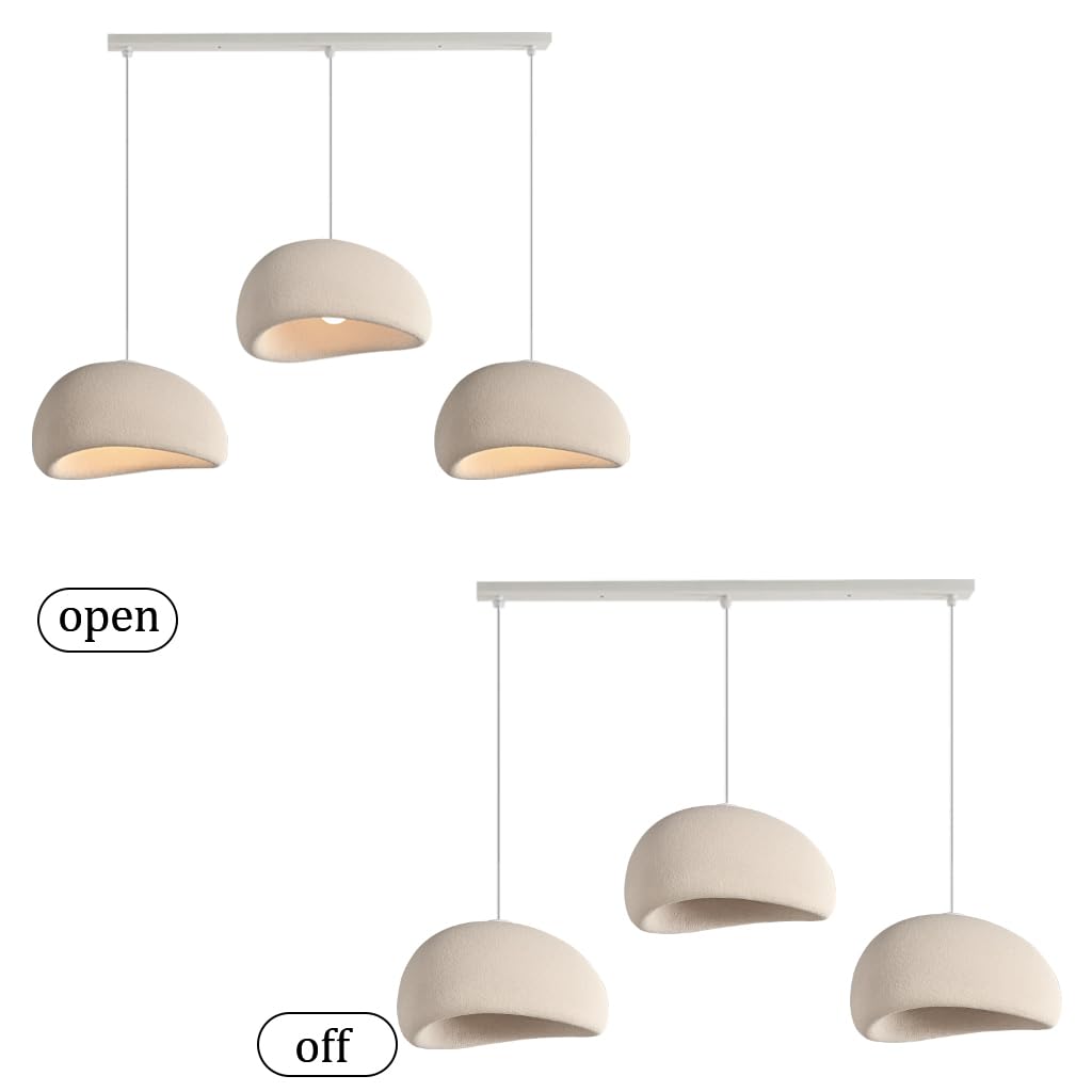 Wabi-Sabi Hängelampe Moderne Restaurant Kronleuchter Unregelmäßiges Design Höhenverstellbar Geeignet Für Wohnzimmer Studienzimmer Schlafzimmer Esstische Pendelleuchten(Blaiken Brown-B)