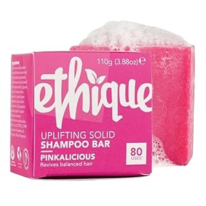 Ethique Pinkalicious Shampoo Bar – Softer, Shinier Hair with Coconut Oil – Hydrating, Natural Ingredients, Cruelty-Free, Vegan 3.88 oz (Pack of 1)