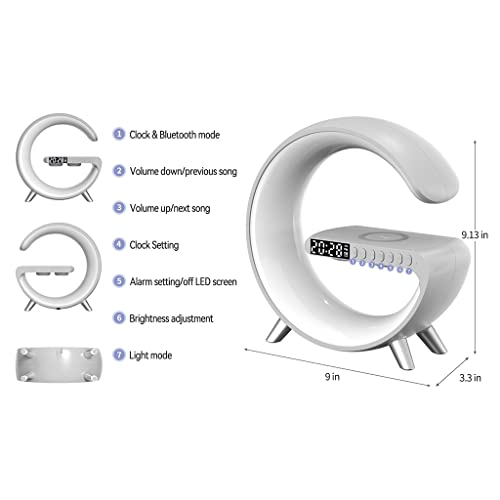 Veilleuse à intensité variable LED avec réveil et chargeur induction - 6
