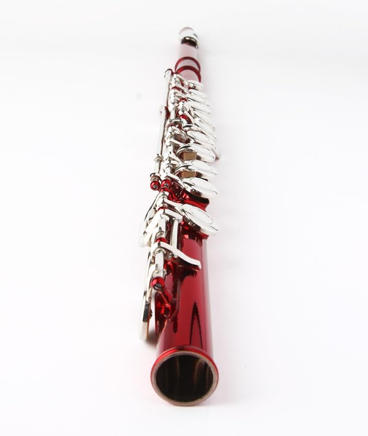 Glory Closed Hole C Flute With Case, Tuning Rod and Cloth,Joint Grease and Gloves Red -More Colors available,Click to see more colors