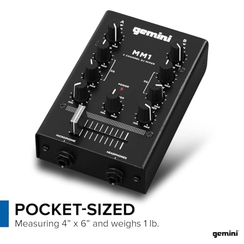 Mélangeur DJ Stéréo Gemini Sound MM1 Double Micro 2 Canaux Compact - 6
