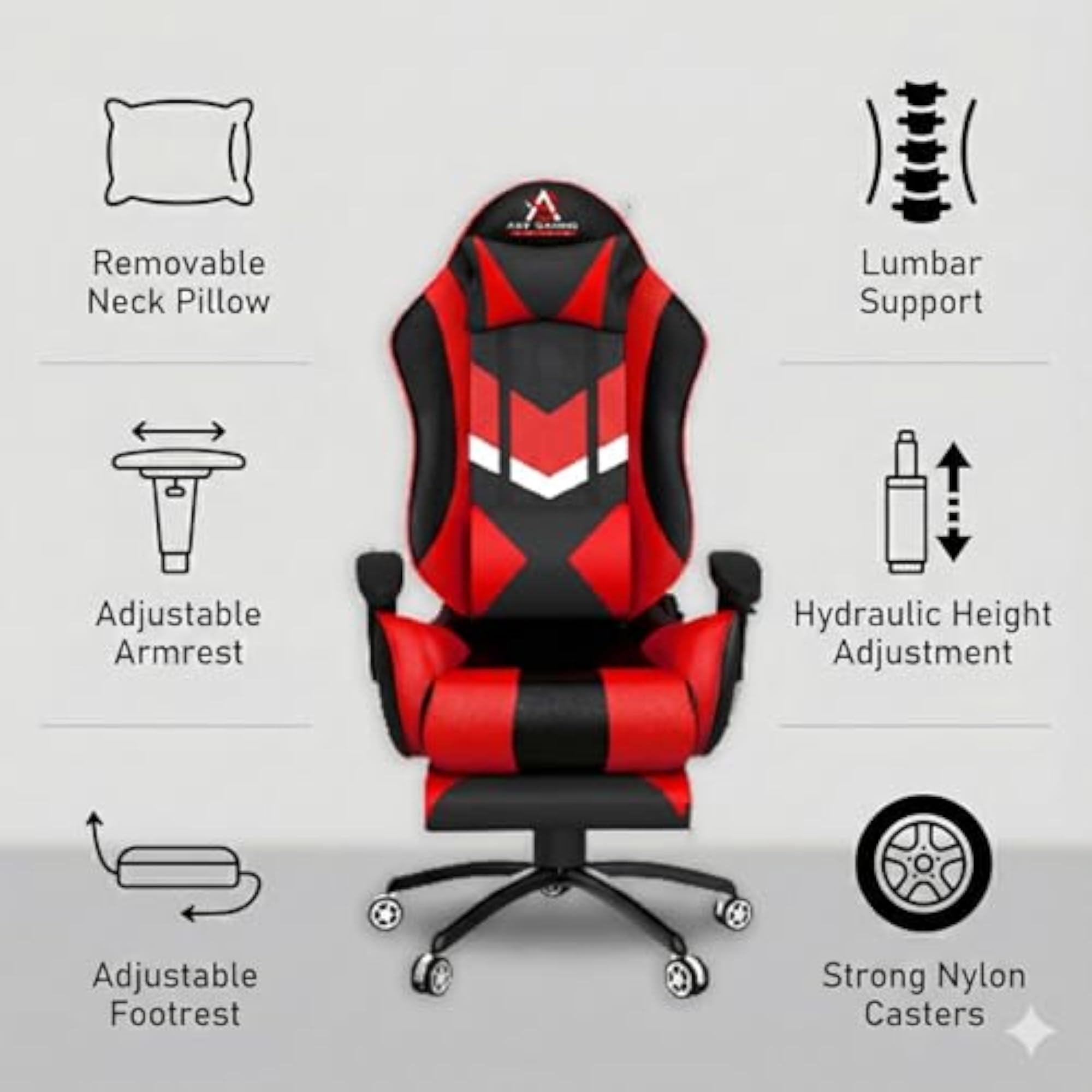 Gold Series Ergonomic Chair with Footrest