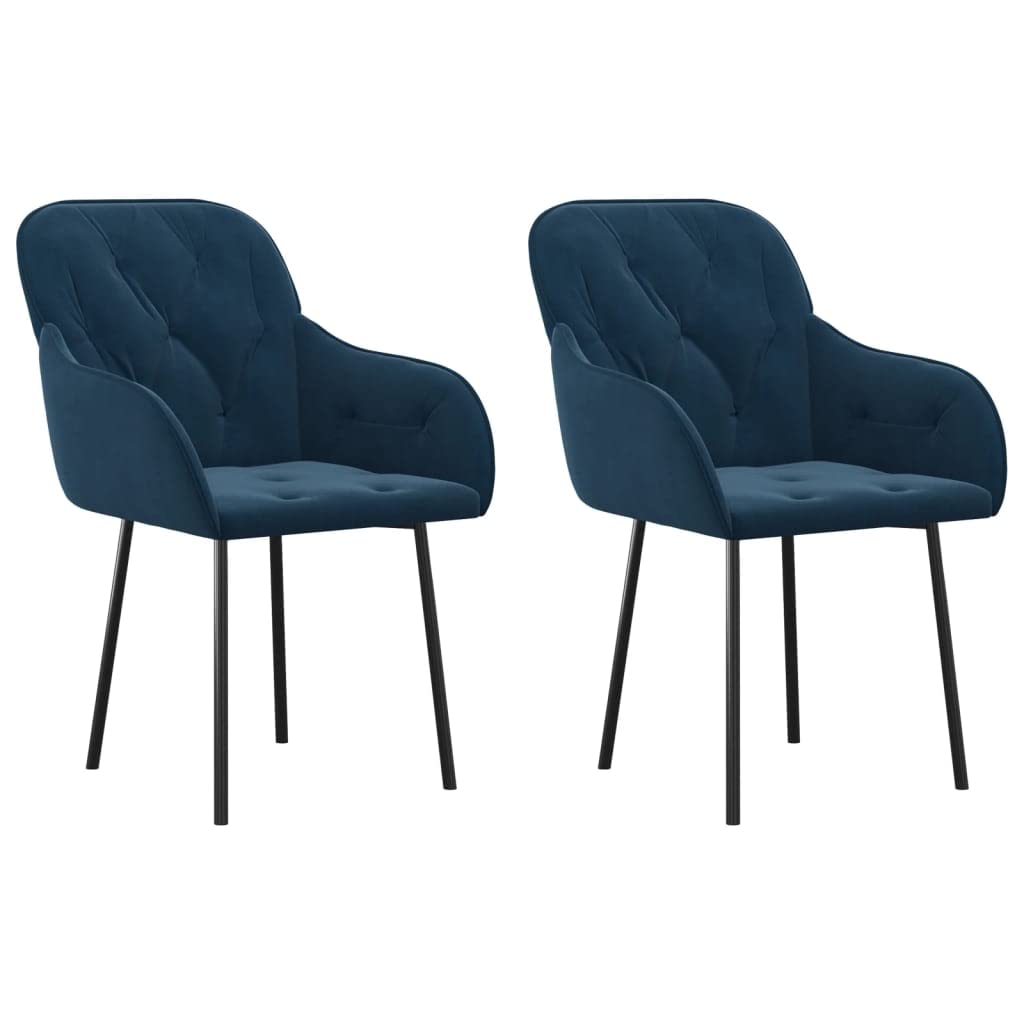 ZEYUAN Sillas de Comedor 2 Unidades Terciopelo Azul, Sillas Cocina, Sillas Nordicas, Silla Salon, Sillas Sala De Espera, Mueble Salon - 344844