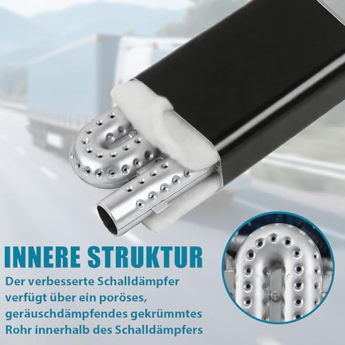24 mm Schalldämpfer Dieselheizung, Standheizung Schalldämpfer, Auspuff Dieselheizung, Universeller Parkheizung Abgasdämpfer für Auto Wohnmobil Notstromaggregat