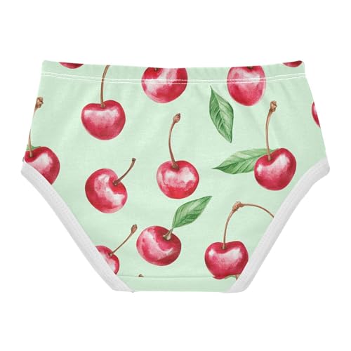 Wusikd Watercolor Cherries Girls' Underwear Cotton Girls Briefs Soft Toddler Underwear 2T2