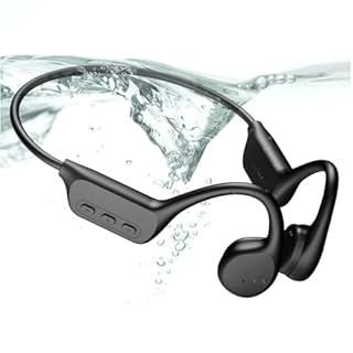 Relxhome Cuffie conduzione ossea Bluetooth 5.4 - Auricolare conduzione ossea orecchie aperte con microfono, IPX8 impermeabile conduzione casco per ciclismo, corsa sportiva