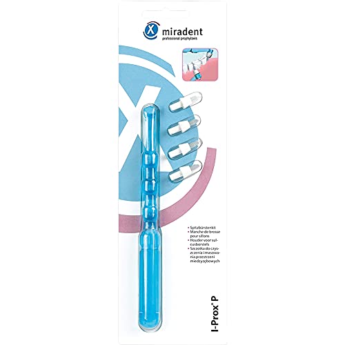 Miradent I-Prox P. Manche Brosse pour Sillons avec 4 Brossettes Bleu Cover