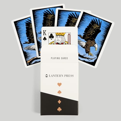 Juego de 52 naipes Póker con diseño de águila calva miniatura 6