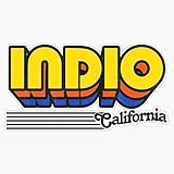 Indio California Retro Stripes Sticker Bumper Sticker Vinyl Decal 5"