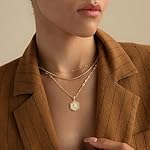 M MOOHAM Dainty Gold Necklace for Women - 14K Solid Gold Over Layering Necklaces for Women Cute Hexagon Letter Initial Necklaces for Women Gold Layered Necklaces for Women Jewelry Gifts - Image 5