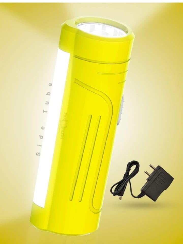Rechargeable LED Flashlight, Yellow and White, with Charger Included, Portable Emergency Light-picture-43