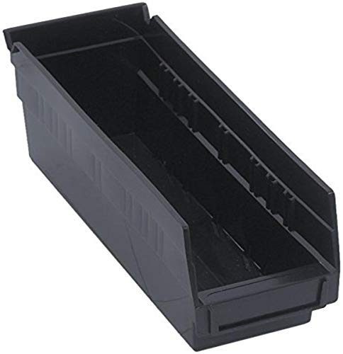 QUANTUM STORAGE SYSTEMS K-QSB101BK-10 10-Pack Plastic Shelf Bin Storage Containers, 11-5/8