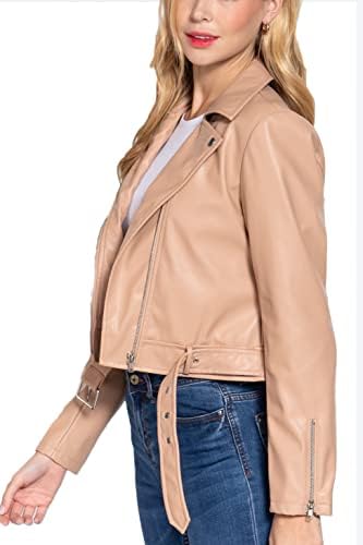 cropped leather jacket amazon