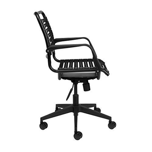 Laura Davidson Furniture Bungee Office Task Chair, With Flat Elastic Bungie Straps, Adjustable Height (Black) #TOP1