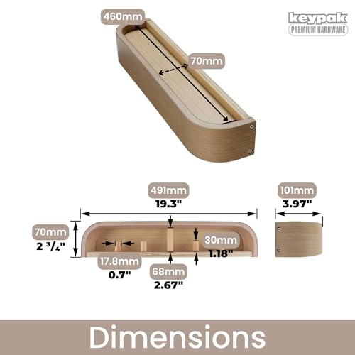 Perchero de madera con estante y ganchos ocultos de diseño Scandi 3
