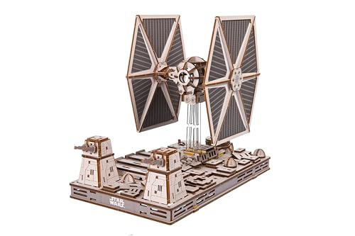 UGEARS Star Wars™ Tie Fighter™ Puzzle 3D – Maqueta de Madera para Adultos – Regalos Star Wars para Hombres – Puzzle de Madera 3D para Adultos – 400 Piezas