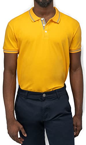 X RAY Men's Polo Shirts Short Sleeve, Slim Performance Stretch Cotton Golf Polos for Men