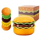 BRGD Juego de Cuencos y Platos de Cerámica, Juegos de 5 Piezas Estilo Hamburguesa para Familias, Restaurantes o Como Regalo