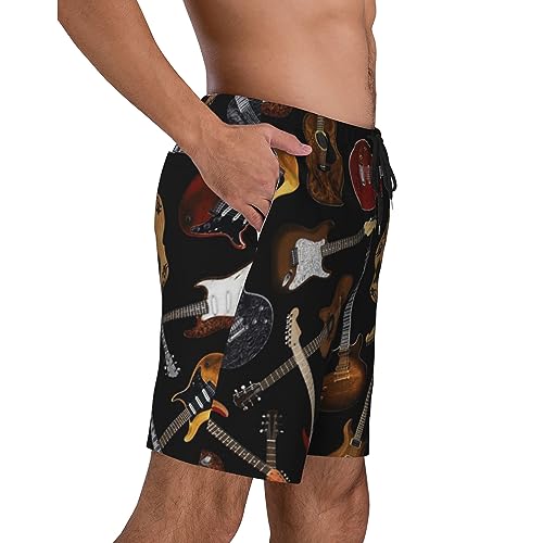 Guitar bass Ukulele Mens Swim Trunks Quick Dry Swim Shorts Swimwear Bathing Suits with Pockets2