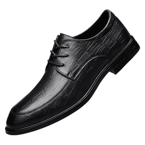 Oxford Leather Dress Shoes Mens Lace Up Comfortable Walking Derby Casual Business Office Classic Formal Work Shoes