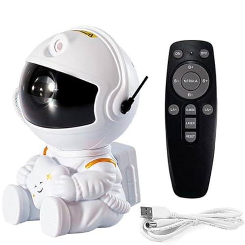Projetor de luz da galáxia do astronauta Luz Noturna LED com Céu Estrelado, Aurora, Controle Remoto,