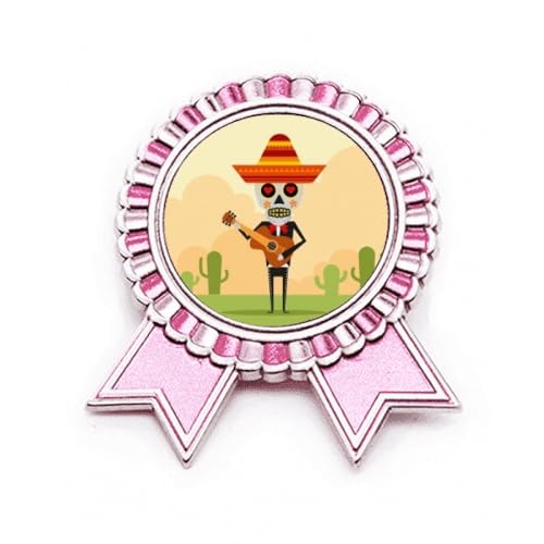 Broche rose guitare pour raviver une veste terne avec du métal M