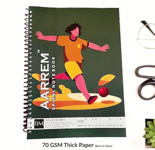 Image of Premium Spiral Notebook Plain A4 Size, Unruled 70 GSM Paper, 200 Pages, Multipack with college and school Office Stationery Student Supplies Creative Pack of (Pack of 10)