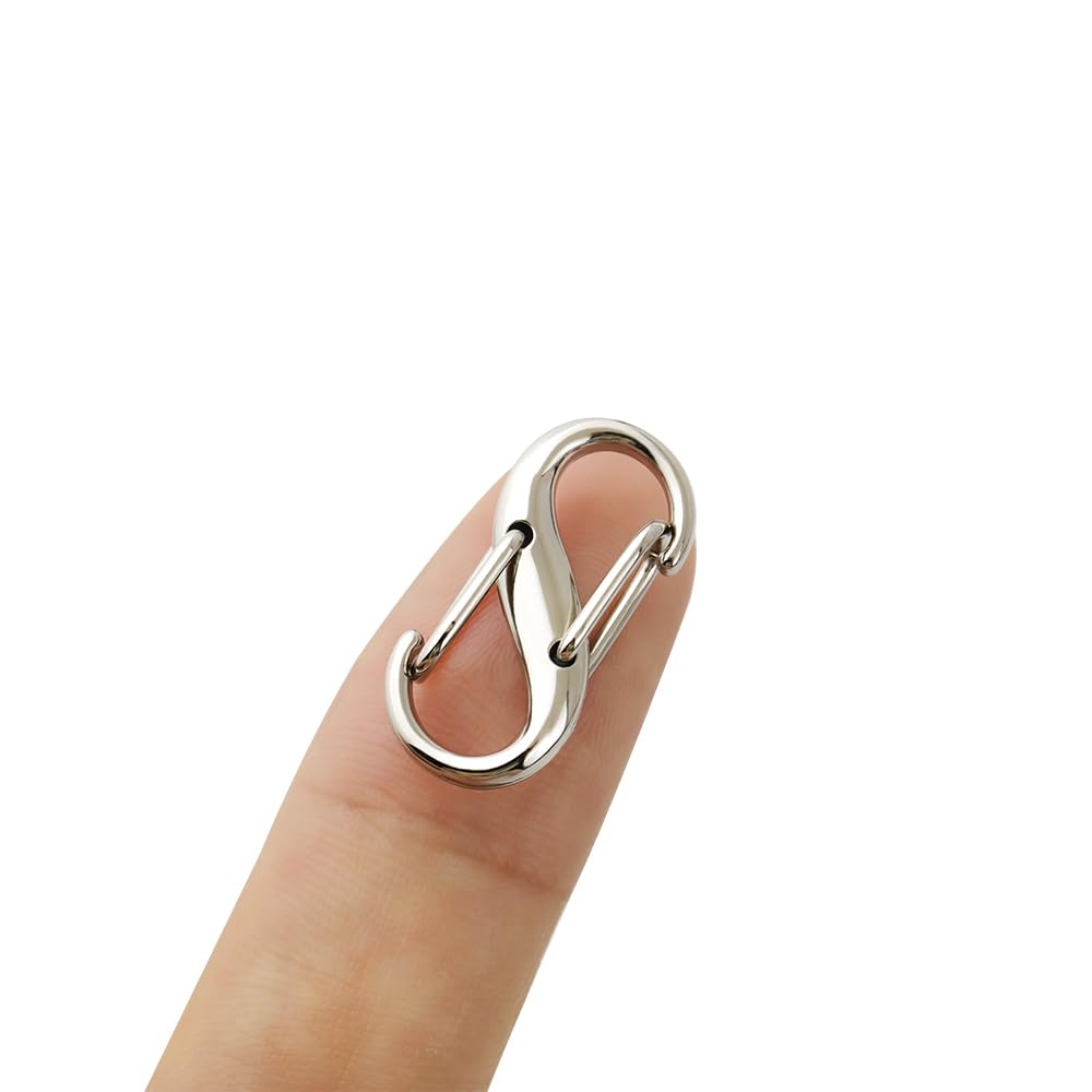 ストラップパーツ ネックレス ブレスレット アンクレット 金具 留め具 アクセサリー バッグ 止め金具 ハンドメイド DIY材料接続 バックル 長さ調節 バックルクリップ 5個 (シルバー)