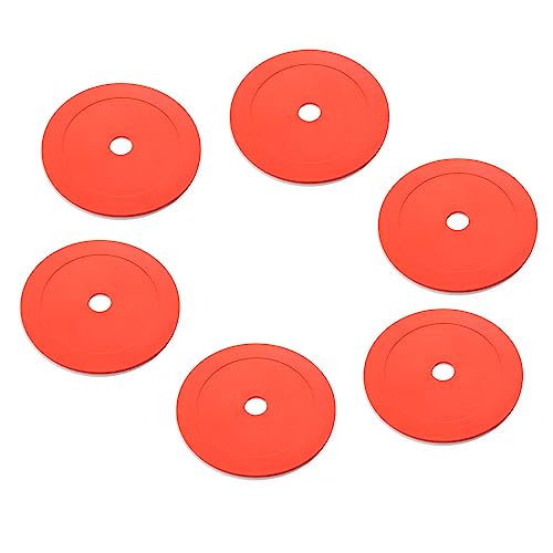 6 Pcs Low Profile Survey Markers Orange Rubber Property Line Markers, Driveway Marker for Low Profile Survey Stakes, Garden Stakes Survey Markers Golf Course Ground