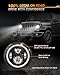 GXENOGO 7 Inch Round LED Halo Headlights with Switchback Adapter for Amber Turn Signal White DRL Compatible with 2007-2017 Jeep Wrangler JK JKU- Black