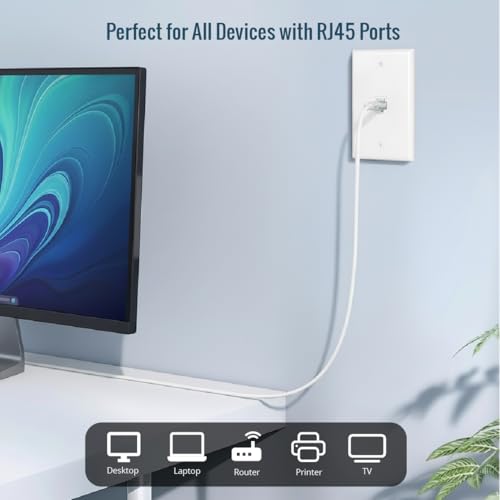 Cable Ethernet Cat6 15 pies, 2 unidades, Tecmojo miniatura 6