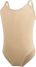 Lpolkvemelh Girls Camisole Leotard for Ballet Dance, Nude Seamless Undergarment Dancewear Costume with Adjustable Straps, Gymnastics Leotards Camisole Vests for Dance Gymnastics