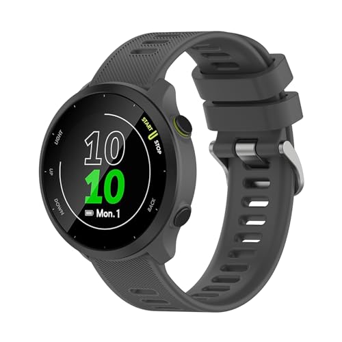 [DKEnjoy] Compatible for Garmin �K�[�~�� ForeAthlete 55�Ή� �V���R���������o���h�Afor �K�[�~�� Garmin Forerunner55 �^���^ 20 mm�� �x���g (�_�[�N�O���[)