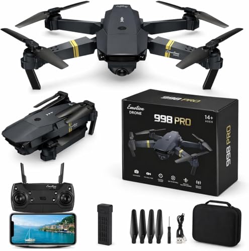 Mini Drone con Doppia Telecamera 4K PROFESSIONALE - Con Telecomando e Controllo WiFi da Smartphone -...
