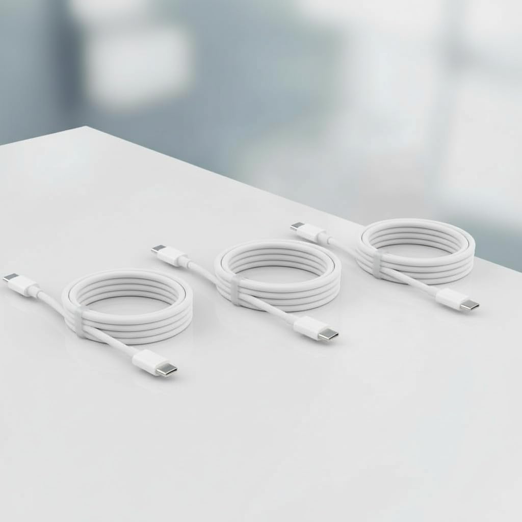 20W USB C to USB Cable [3 Pack] İPhone 17 16 15 Fast Charcing Cable 3ft Long USB C to USBC Power Cord for İphone 17 Air/16/15 Pro Plus Pro Max MacBook Pro Air/Ipad pro 12.9/11 Airpods 4 (White) image 4