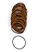 Heliums Dark Copper Orange Thin 2mm Hair Elastics, Color Match Hair Ties for Fine Hair, Redheads, 1.75 Inch Standard Size - 40 Count