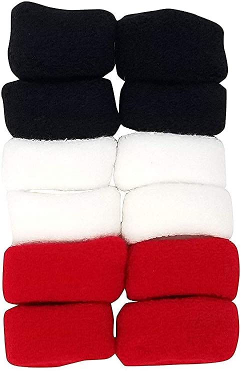 Tiny Deal Red, Black and White Cotton Woolen Bun Ponytail Thick Rubber Bands for Women - Pack of 12 (B0BB2N7WCX) Amazon Price History, Amazon Price Tracker