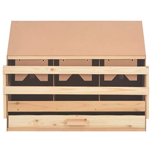 Hühner-Nest, 3 Fächer, massives Kiefernholz, 72 x 33 x 54 cm – Bild 3