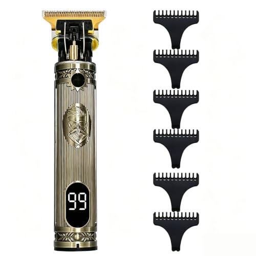 Image of Hair Clippers for Men,Electric Hair Clippers for Men Cordless Hair Trimmer Waterproof Beard Trimmer LED Display with 6 Guide Combs 1200 mAh Type-c Chager Cable Cord Dual Power Modes