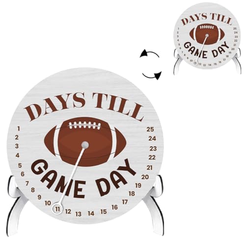 2025 Football Season Countdown Calendar Advent Calendars Desk Decor 25 Days Digital Calendar Unique Football Sign Display Planner Gift for Athletes Football Game Fans Lover