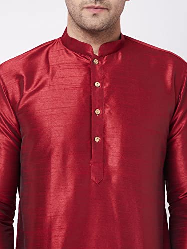 Image of VASTRAMAY Men's Silk Blend Printed Kurta And Dhoti Set Vasmk001Ndtmother