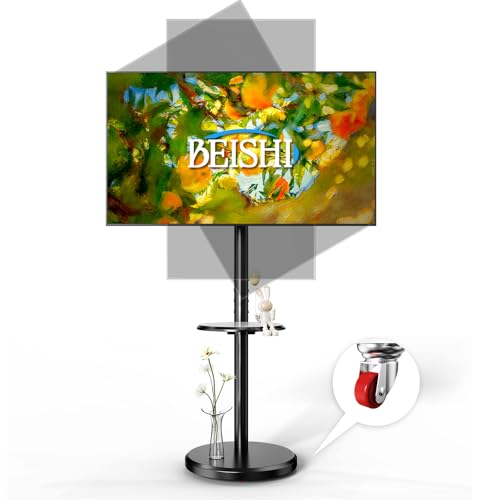 テレビスタンド おしゃれ テレビ台 tvスタンド キャスター付き (ブラック)