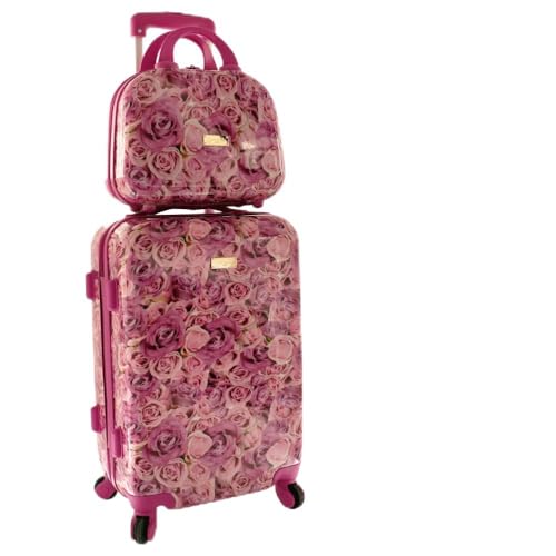 Camomilla Milano Set Valigeria, Set di Valigie, Trolley da Viaggio (40 lt.) + Vanity Case (10 lt.), Materiale Rigido, Ruote Pivotanti, Chiusura TSA, Colore Rose Fucsia