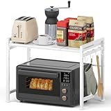 GAWOOW レンジ上ラック レンジラック 伸縮式 棚板高さ調節可
