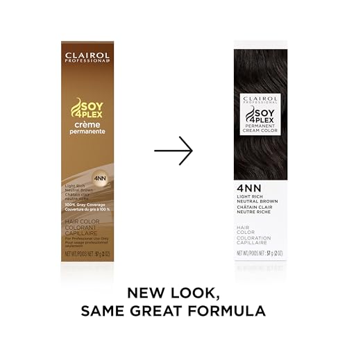 Image of Clairol Professional Permanent Cream Hair Color | 100% Gray Coverage | Blonde, Brown, Black, & Red-Violet Shades | Deep Conditioning & Fade Resistant Results