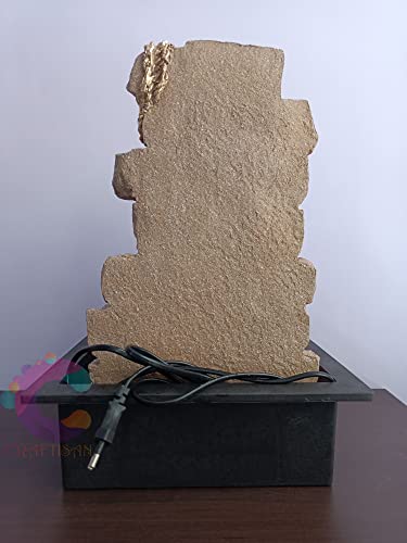 Image of Decorative Water Fountain for Home Decor, Office, Indoor & Outdoor, Garden, Puja Room, Vaastu, Reception, Spa, Gifting. (C-012 Yellow Stone)