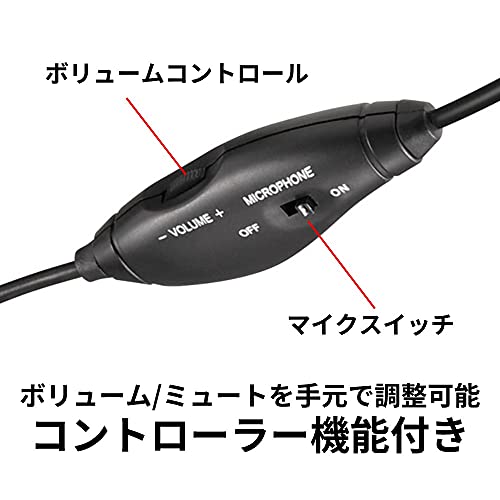 PCヘッドセット USB接続 ノイズキャンセリングマイク搭載 ブラック BSHSHUS315BK 商品画像7