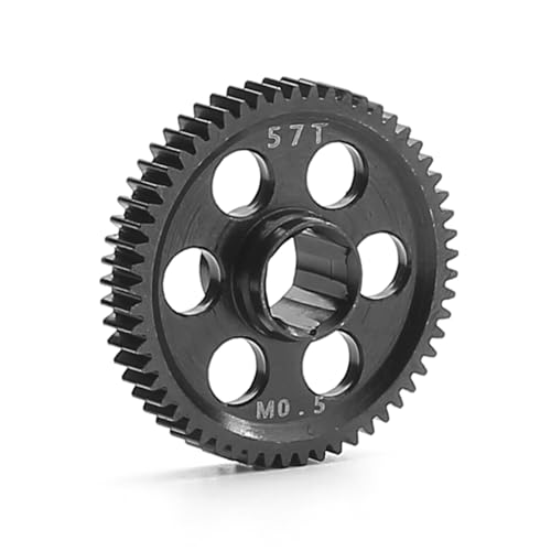 CHRCOED RC Car Metal Spur Gear 0.5M 57T Hardened Steel Main Gear 311196 for Arrma 4WD 1:18 Typhon Grom Small Scale Buggy Granite Grom Monster Truck Moiave Grom Desert Truck